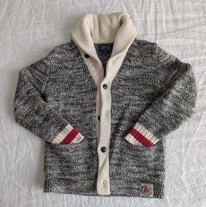 Polo by Ralph Lauren Kids Gray and Cream Knit Sweater